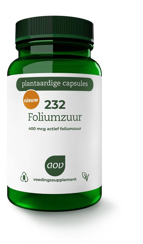 AOV 232 Foliumzuur 400mcg 60.00 Vegetarische capsules