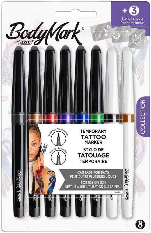 BIC Tattoo marker fine 8+3 1 Set