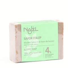 Najel Aleppo Olijfzeep 4% laurierolie 155 Gram