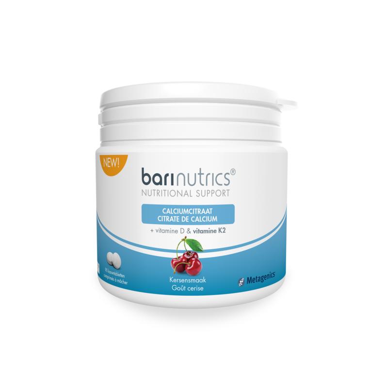 Barinutrics Calciumcitraat K2 kers 90.00 Kauwtabletten