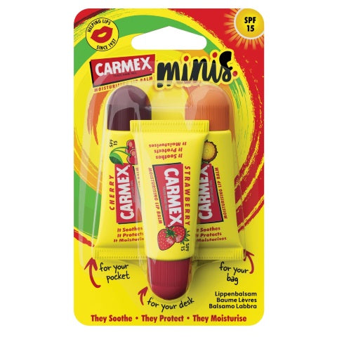 Carmex Lip balm mini assorti tube 3-pack 1 Set