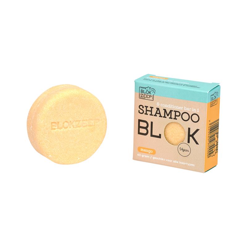 Blokzeep Shampoo & conditioner bar mango 60 Gram