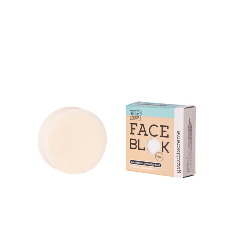 Blokzeep Gezichtscreme bar normale/gevoelige huid 55.00 Gram
