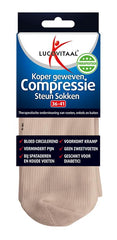 Lucovitaal Koper compressie sok maat 36-41 huidskleur 1 Paar