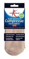 Lucovitaal Koper compressie sok maat 42-47 huidskleur 1 Paar