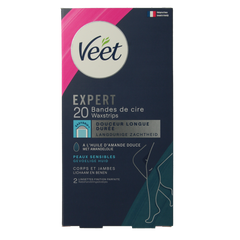 Veet Expert koude waxstrips benen sensitive 20.00 Stuks