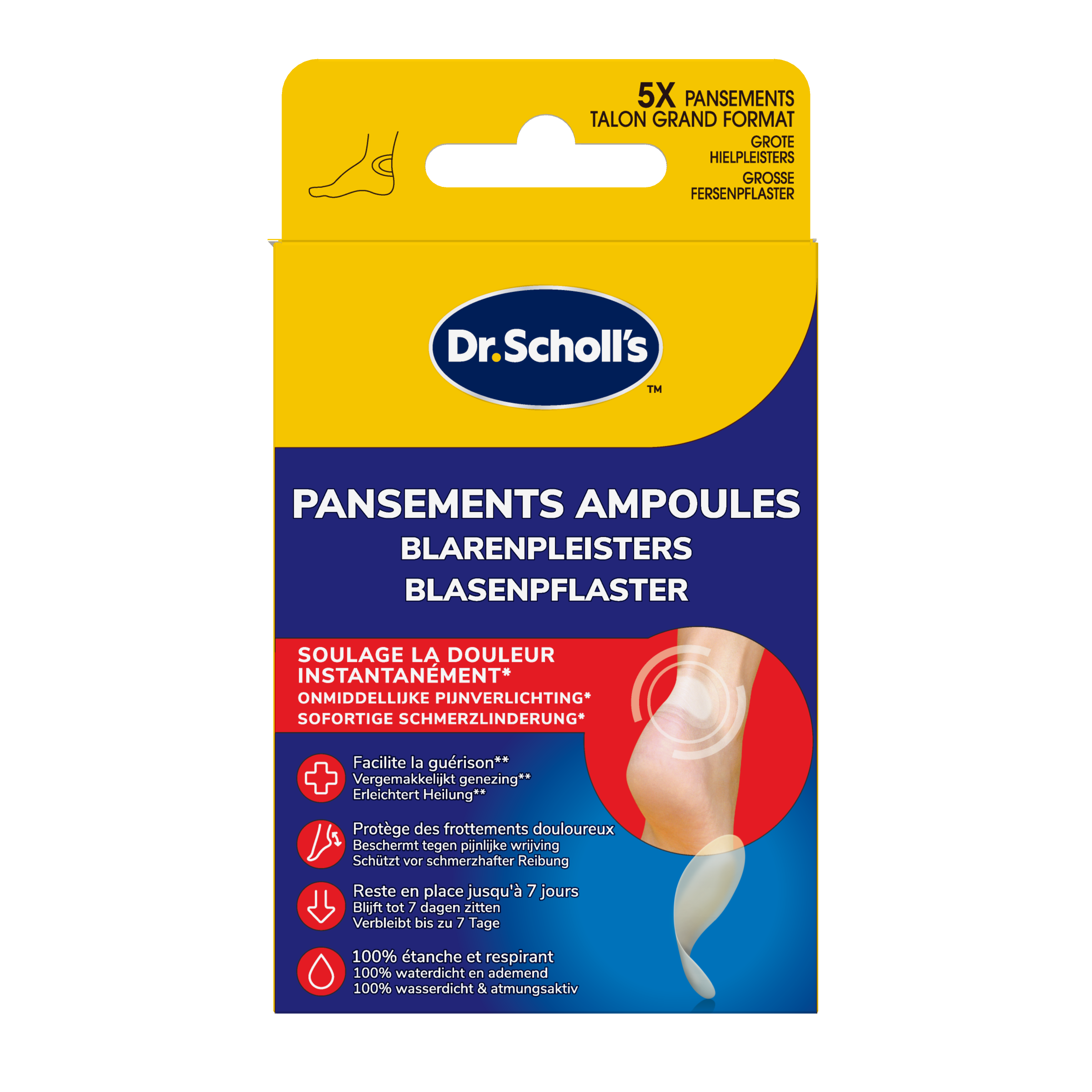 Dr. Scholl's Blarenpleister hiel large 5.00 Stuks