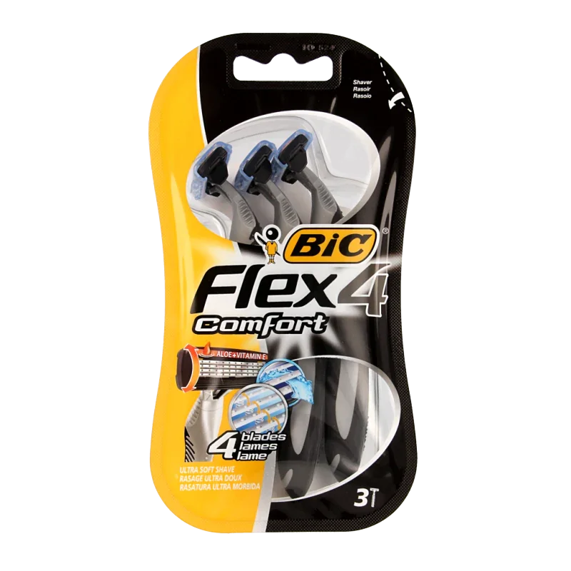 BIC Flex 4 comfort mesjes blister 3 Stuks
