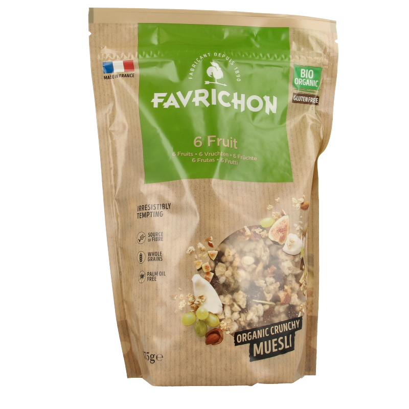 Favrichon 6 Vruchten muesli bio 375 Gram