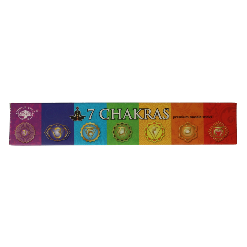 Green Tree Wierookstokjes 7 chakra 15.00 Gram