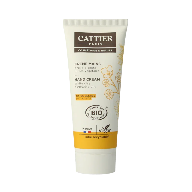 Cattier Handcreme witte klei 75.00 Milliliter