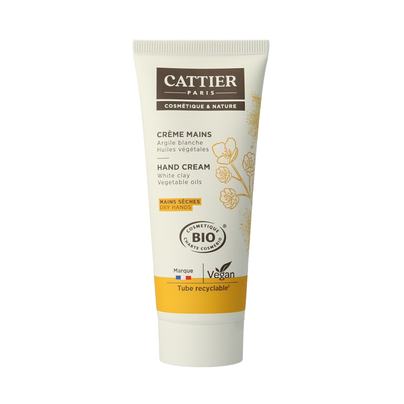 Cattier Handcreme witte klei 75 Milliliter
