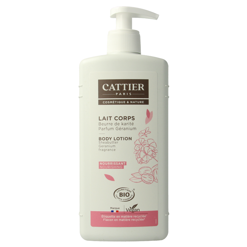 Cattier Body milk shea butter/geranium 500 Milliliter