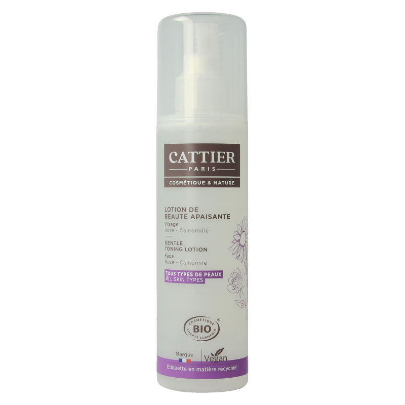 Cattier Kalmerende lotion rose chamomile 200 Milliliter
