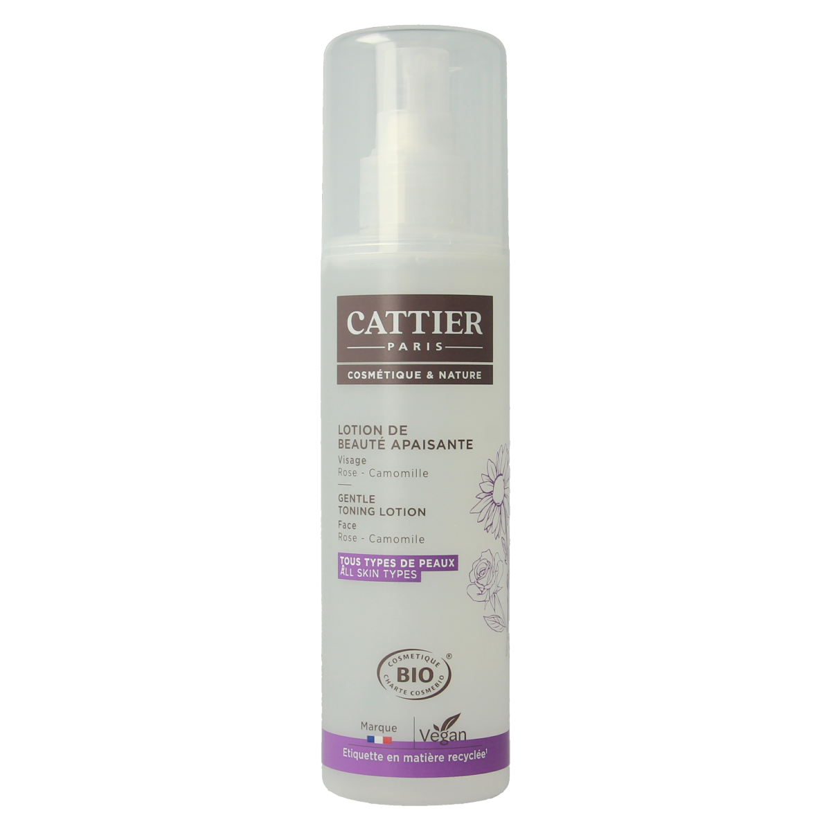 Cattier Kalmerende lotion rose chamomile 200.00 Milliliter