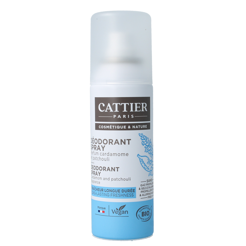 Cattier Deodorant spray cardamom patchouli 100 Milliliter