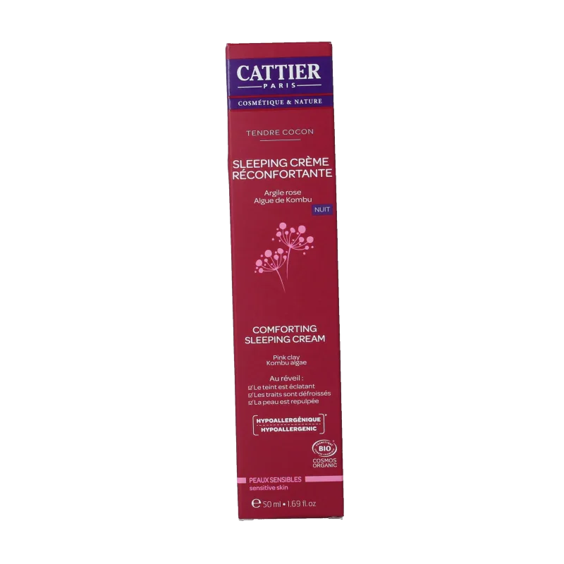 Cattier Nachtcreme kalmerend gevoelige huid 50 Milliliter