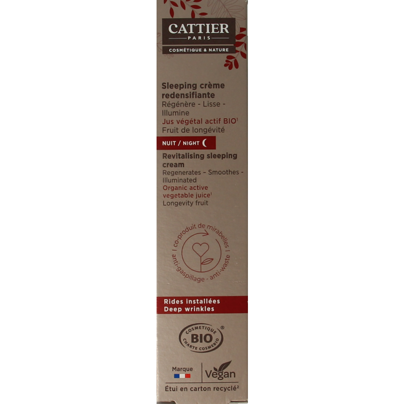 Cattier Nachtcreme revitaliserend 50 Milliliter