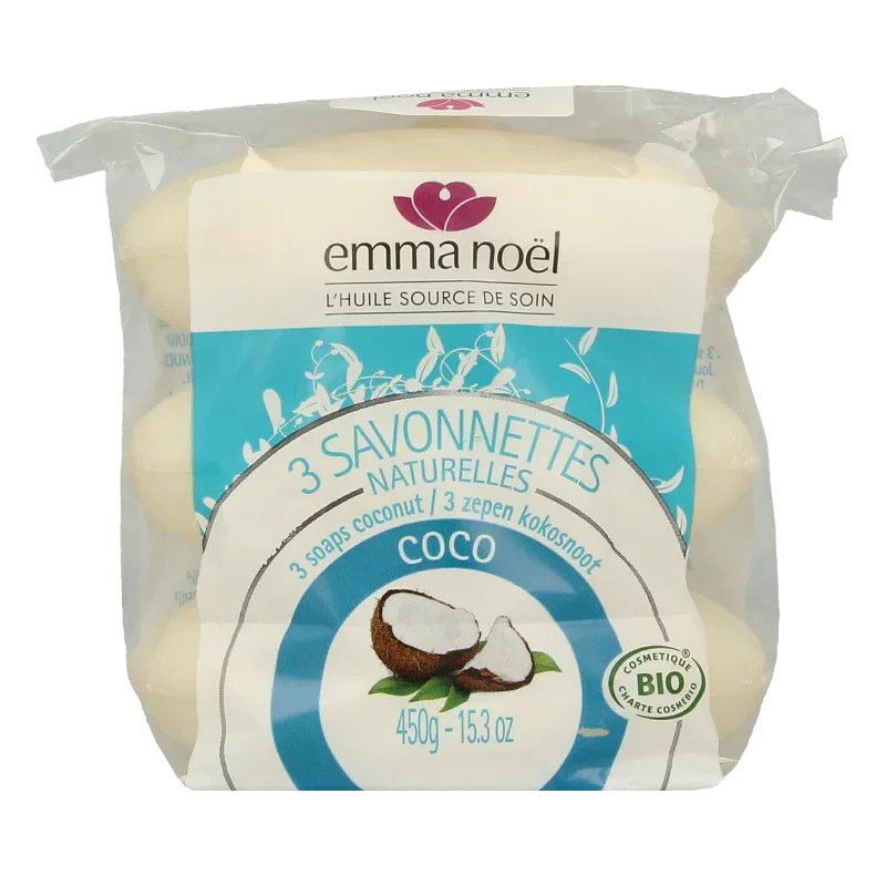 Emma Noel Cocos zeep 3 Stuks