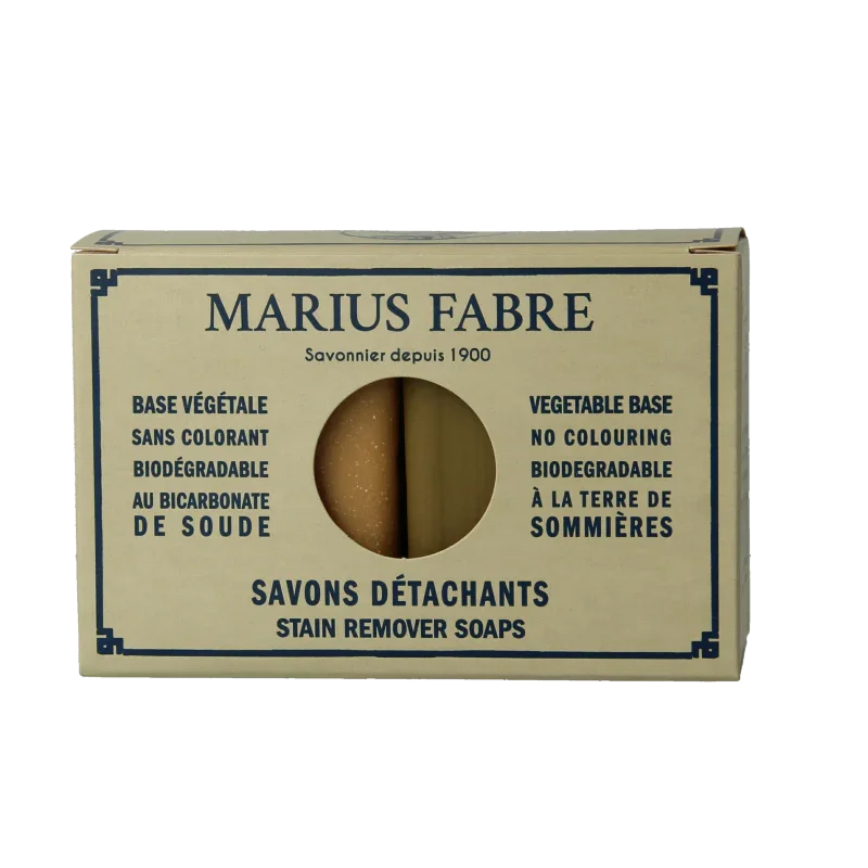 Marius Fabre Marseille vlekkenzepen voor donkere en witte was 2 Stuks