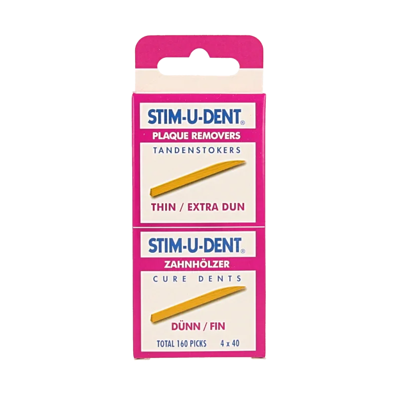 Stimudent Tandenstokers dun 4 x 40 stuks 160 Stuks