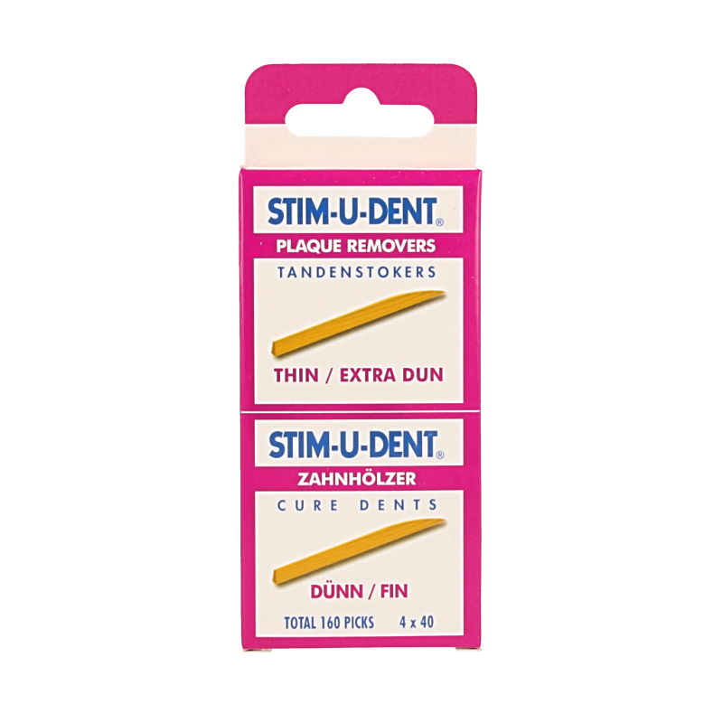 Stimudent Tandenstokers dun 4 x 40 stuks 160 Stuks