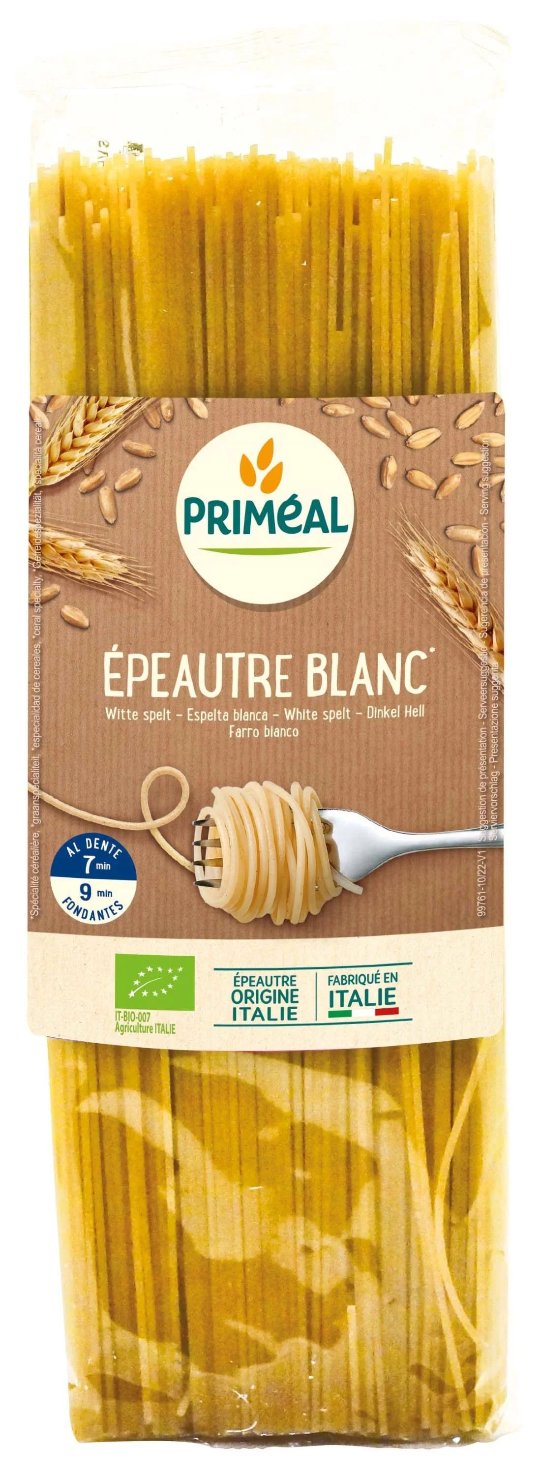 Primeal Spelt spaghetti wit bio 500 Gram