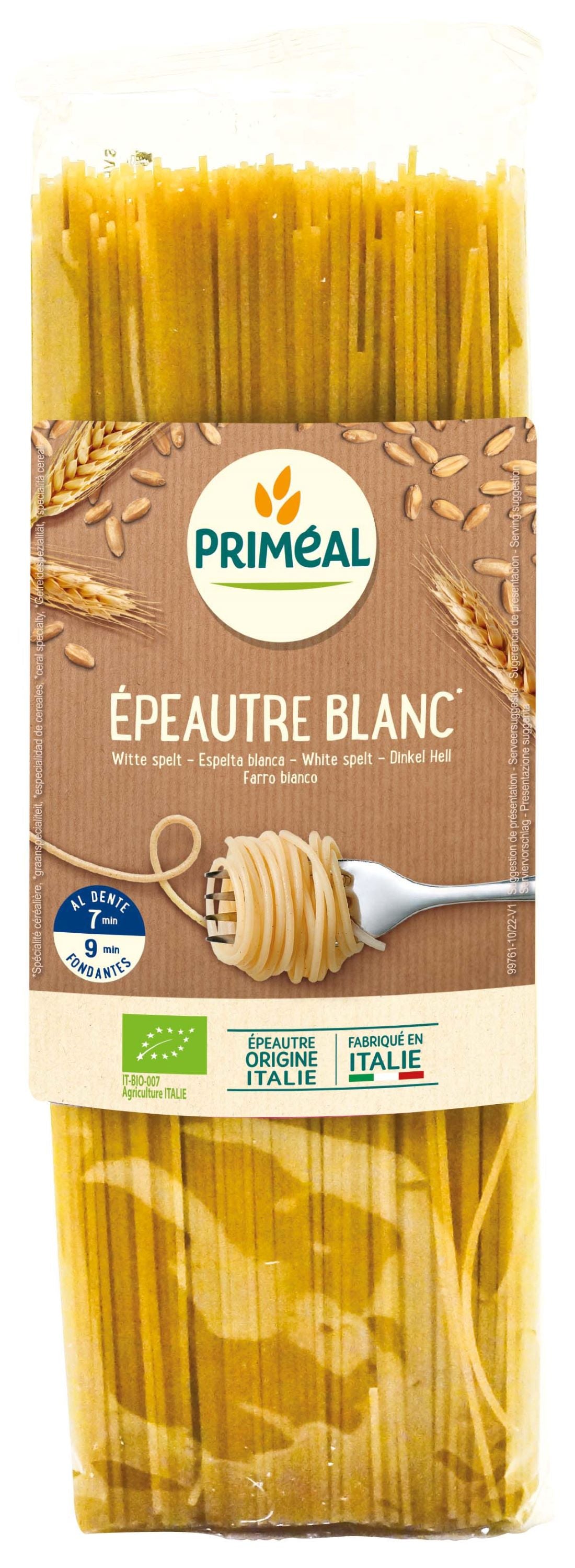 Primeal Spelt spaghetti wit bio 500.00 Gram