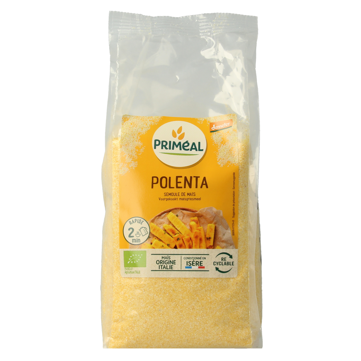 Primeal Polenta voorgekookte maisgriesmeel bio 500.00 Gram