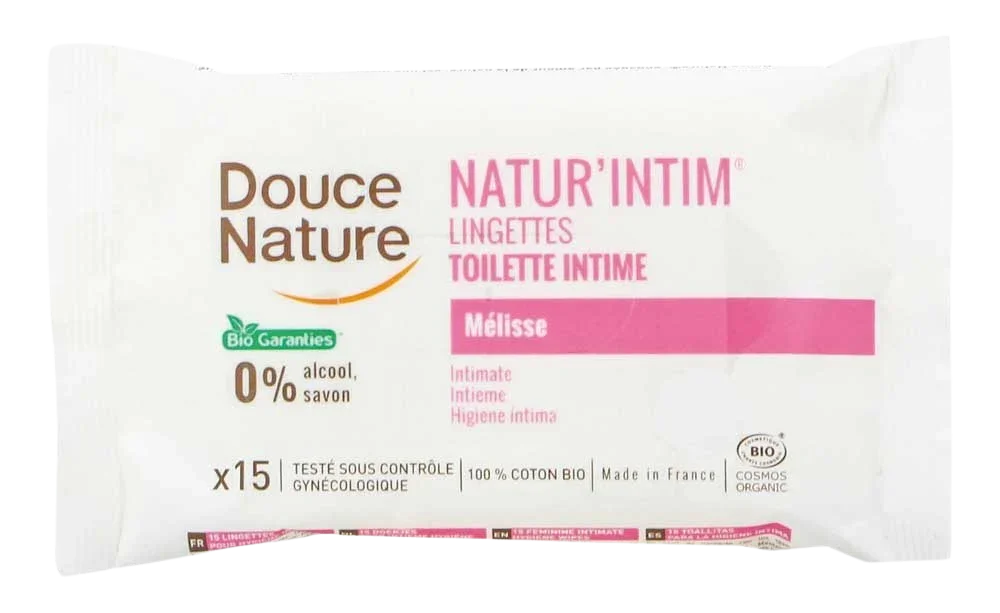 Douce Nature Intieme hygienische doekjes katoen bio 15 Stuks