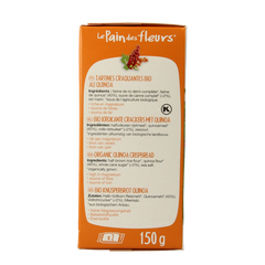 Pain Des Fleurs Krokante crackers quinoa glutenvrij bio 150 Gram