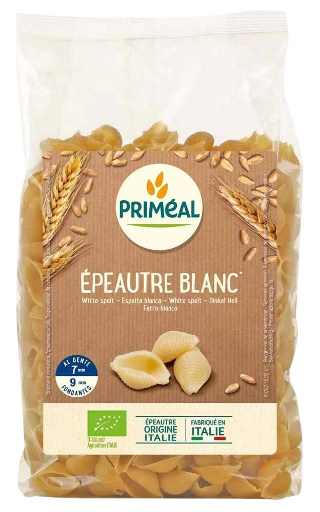 Primeal Spelt schelpen wit bio 500 Gram