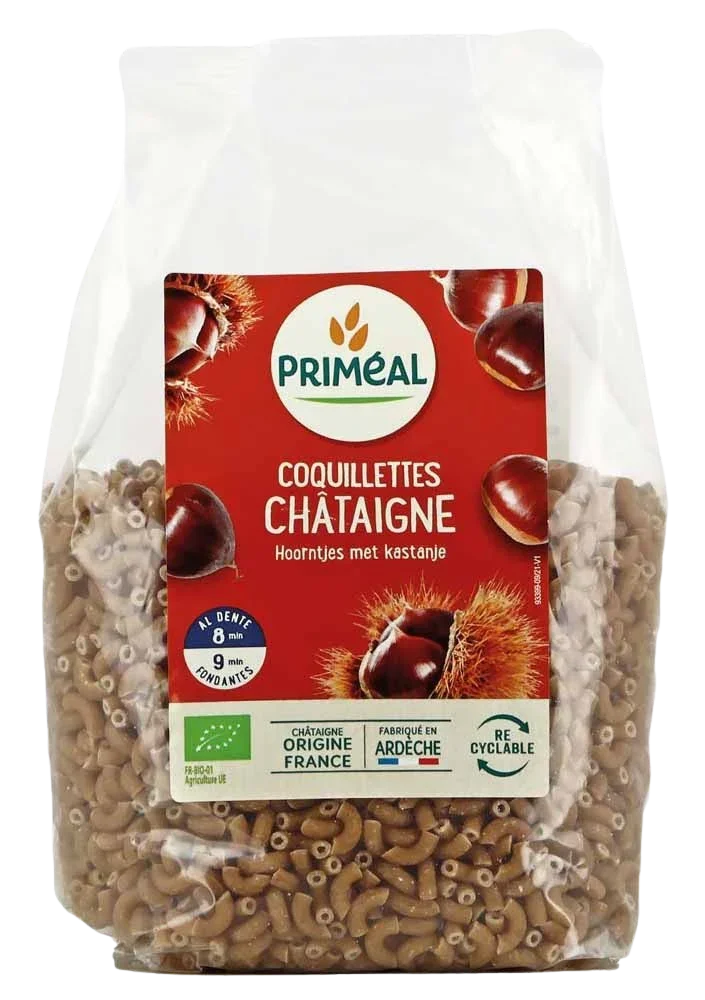 Primeal Hoorntjes met kastanje bio 500 Gram