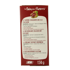 Pain Des Fleurs Krokante crackers kastanje glutenvrij bio 150 Gram