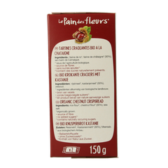 Pain Des Fleurs Krokante crackers kastanje glutenvrij bio 150.00 Gram