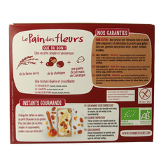 Pain Des Fleurs Krokante crackers kastanje glutenvrij bio 150 Gram