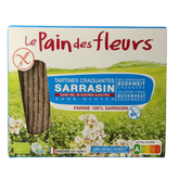 Pain Des Fleurs Krokante crackers boekweit zoutloos glutenvrij bio 150 Gram