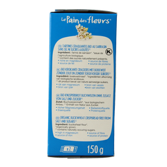 Pain Des Fleurs Krokante crackers boekweit zoutloos glutenvrij bio 150 Gram