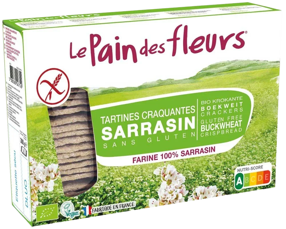 Pain Des Fleurs Boekweit crackers bio 300 Gram