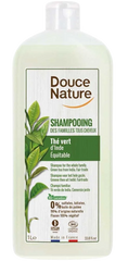 Douce Nature Shampoo glanzend haar met groene thee familie bio 1 Liter