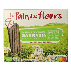 Pain Des Fleurs Krokante crackers boekweit glutenvrij bio 150 Gram