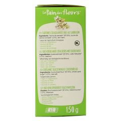 Pain Des Fleurs Krokante crackers boekweit glutenvrij bio 150 Gram