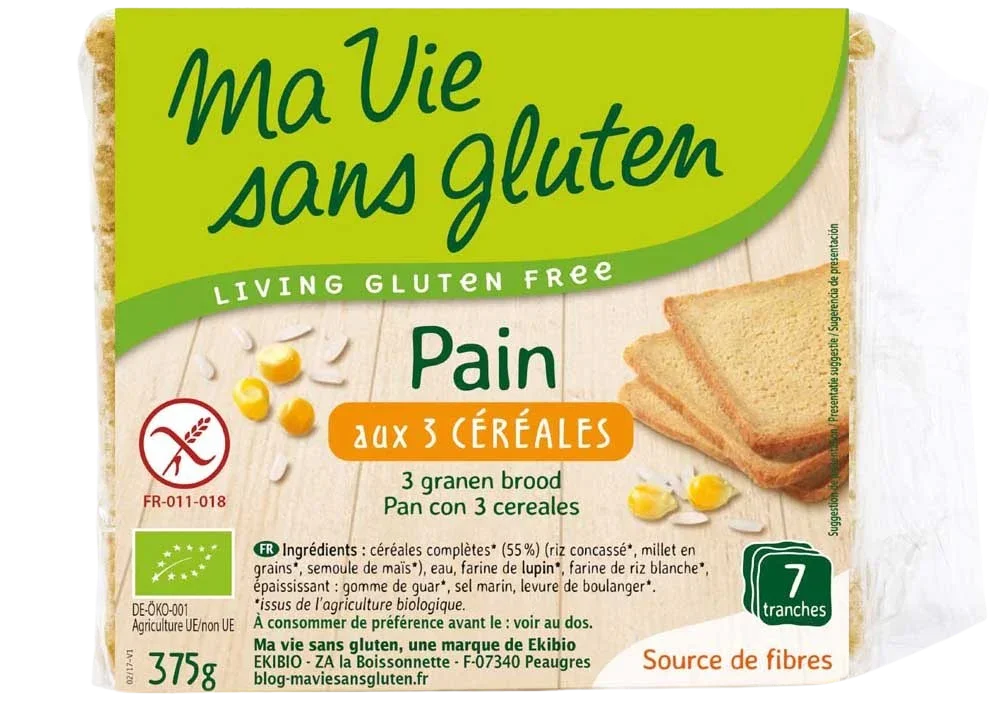 Ma Vie Sans Brood 3 granen glutenvrij bio 375 Gram