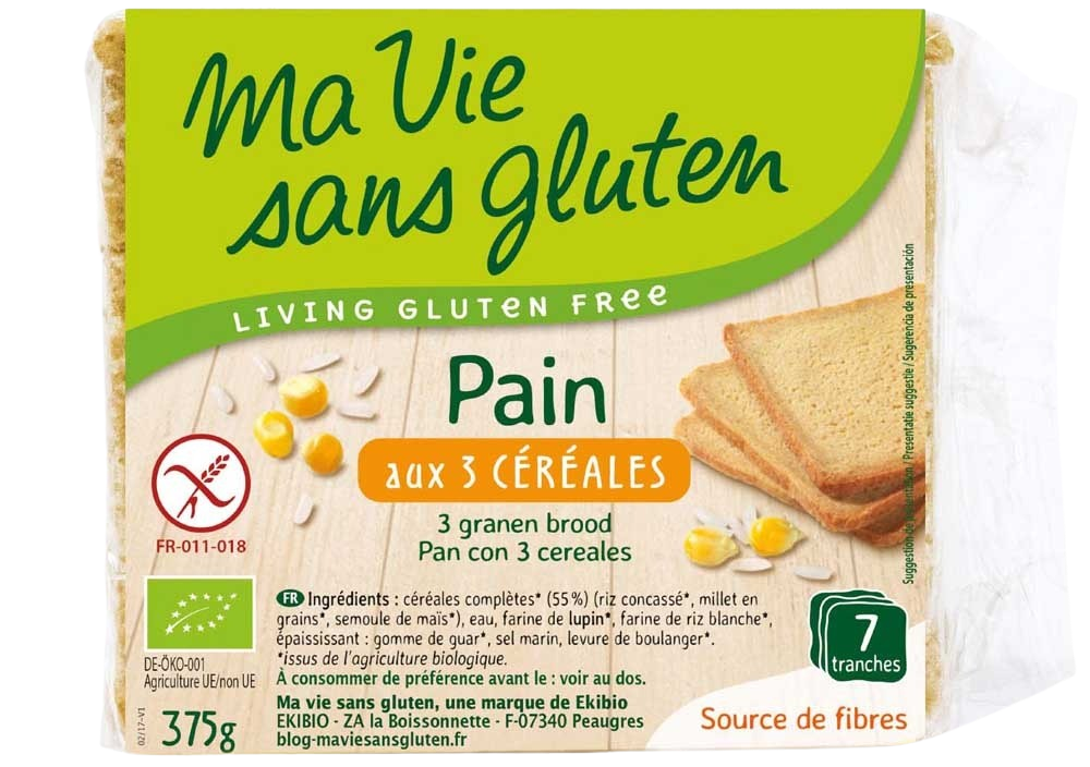 Ma Vie Sans Brood 3 granen glutenvrij bio 375 Gram