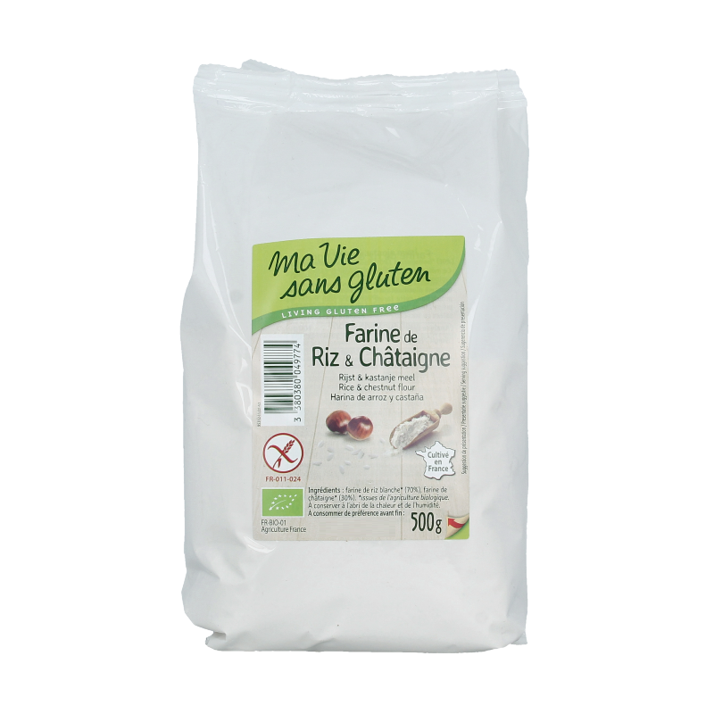 Ma Vie Sans Rijst & kastanjemeel - glutenvrij - bio 500 Gram