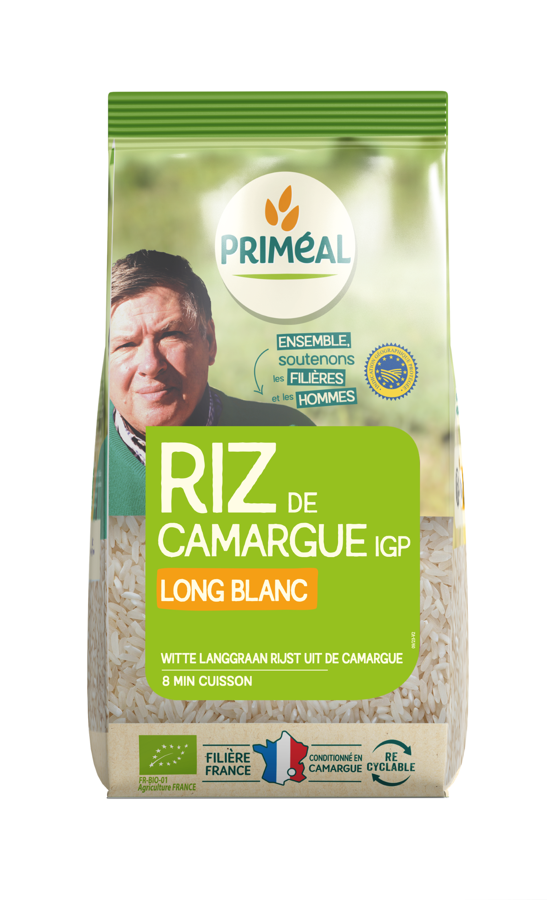 Primeal Witte langgraan rijst camargue bio 500.00 Gram