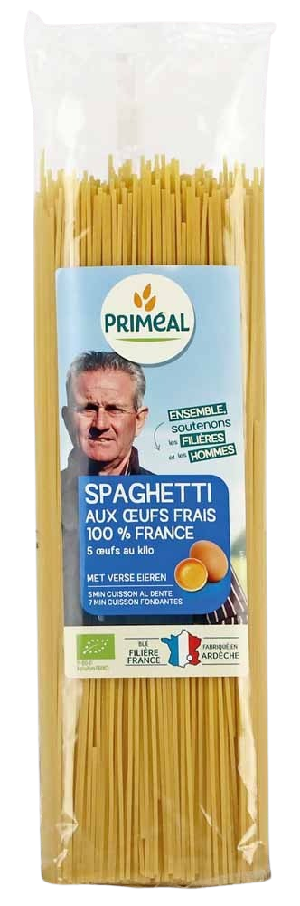 Primeal Spaghetti met verse eieren bio 500.00 Gram