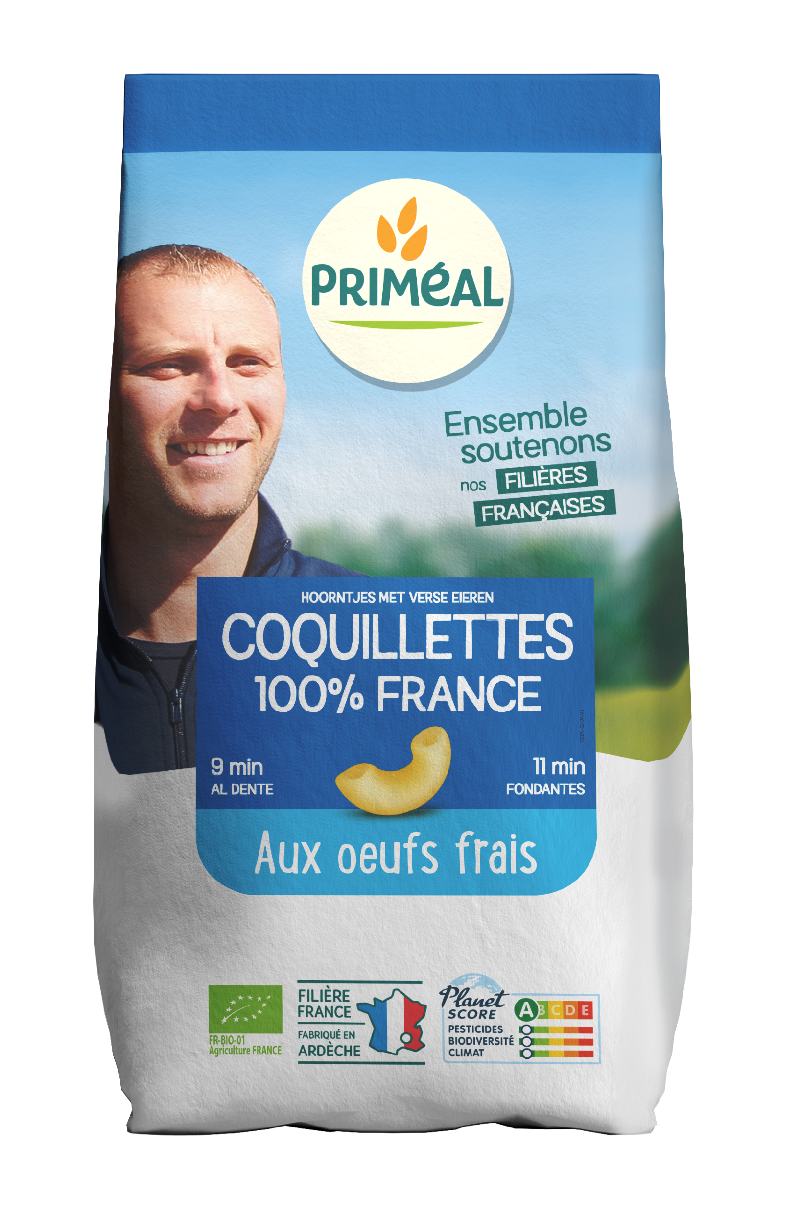 Primeal Macaroni met verse eieren bio 500.00 Gram