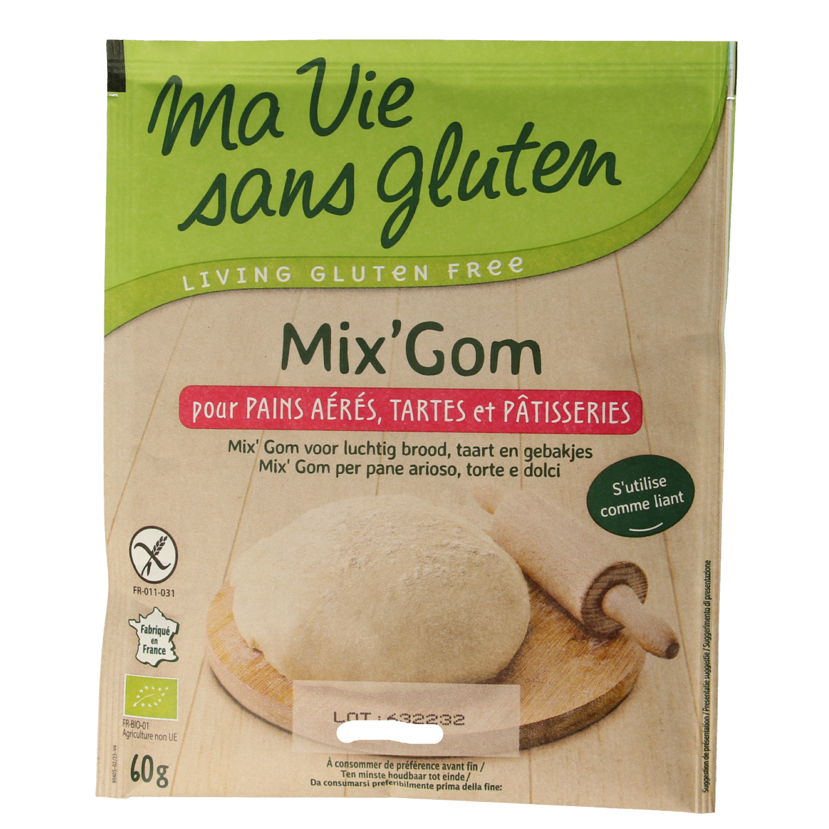 Ma Vie Sans Bindmiddel voor brood gebak mix gom glutenvrij bio 60.00 Gram