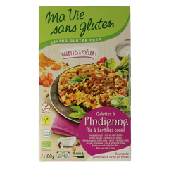 Ma Vie Sans Indiase rijstburgers 2 x 100g vegan glutenvrij bio 2 Stuks